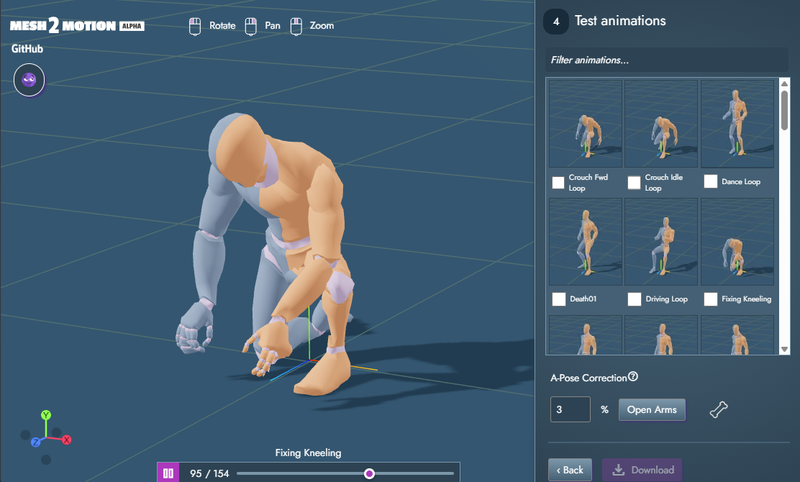 Mesh2Motion Screenshot